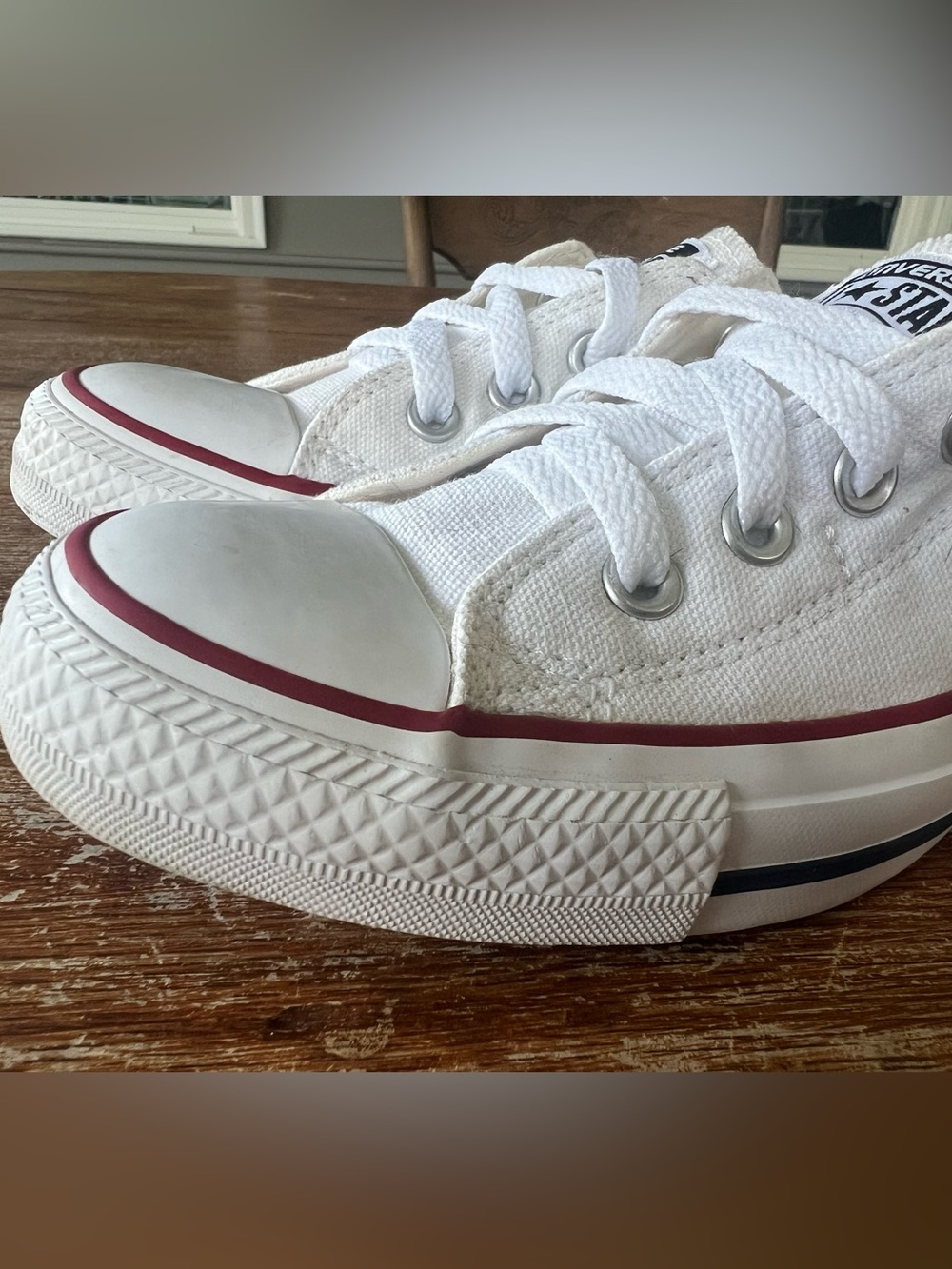 Converse All Star Chuck Taylor a slip On White Canvas Sneakers Low Top Women’s 8 - Picture 13 of 16